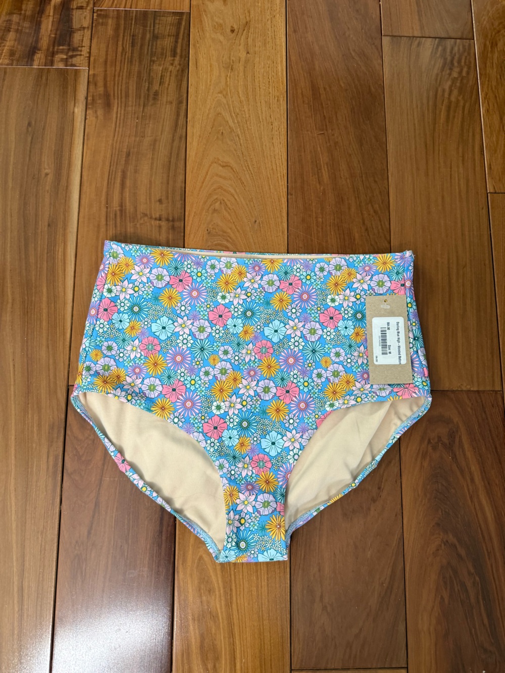 High-Waist Floral Bikini Bottoms in Multicolor